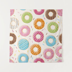 Seamless pattern with colourful tasty glossy dough tapestry
