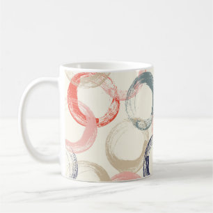 Seamless pattern with colourful watercolor circles coffee mug