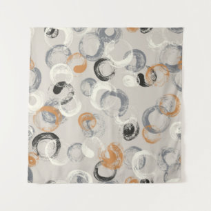 Seamless pattern with colourful watercolor circles tapestry