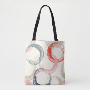 Seamless pattern with colourful watercolor circles tote bag