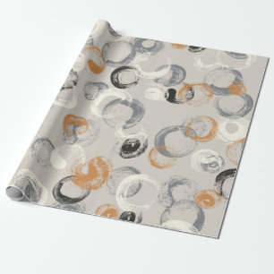 Seamless pattern with colourful watercolor circles wrapping paper