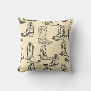 Seamless pattern with cowboy boots. cowboy,cowgirl cushion