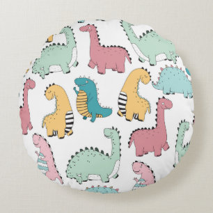seamless pattern with cute colored, bright, pink, round cushion