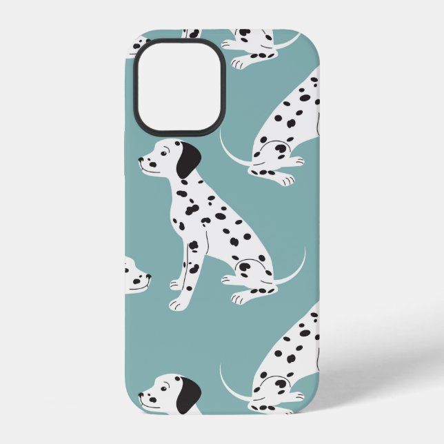 Seamless pattern with cute dalmatian iPhone case (Back)