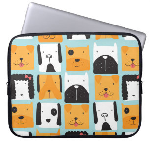 Seamless pattern with cute dogs.  laptop sleeve