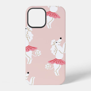 Seamless pattern with cute poodle dogs in cute bal iPhone 12 case
