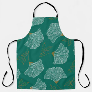 Seamless pattern with decorative flowers apron
