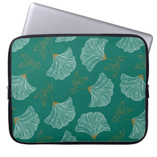 Seamless pattern with decorative flowers laptop sleeve