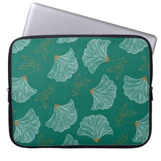 Seamless pattern with decorative flowers laptop sleeve