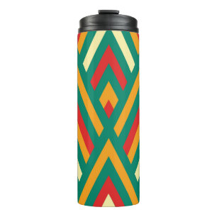 Seamless pattern with decorative geometric and abs thermal tumbler