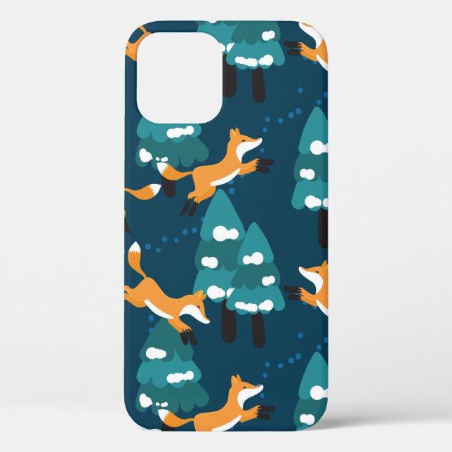 Seamless pattern with different cute foxes. Case-Mate iPhone case (Back)