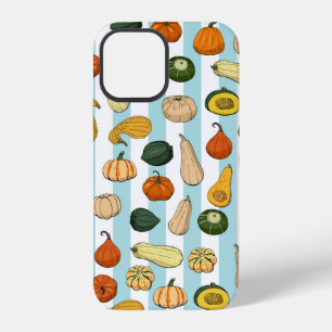 Seamless pattern with different hand drawn squashe iPhone 12 case