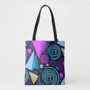 Seamless pattern with different kinds of geometric tote bag