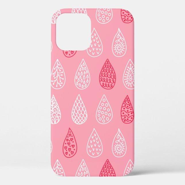 Seamless pattern with doodle water drops Case-Mate iPhone case (Back)