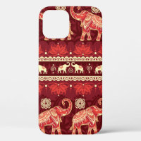 Seamless pattern with elephants 