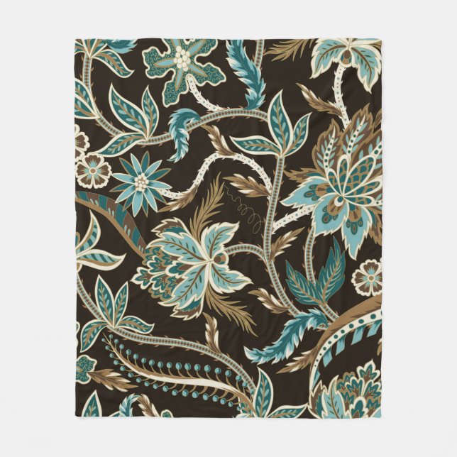 Seamless pattern with ethnic Japanese ornament ele Fleece Blanket (Front)