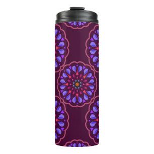 Seamless pattern with ethnic mandala art ornament. thermal tumbler