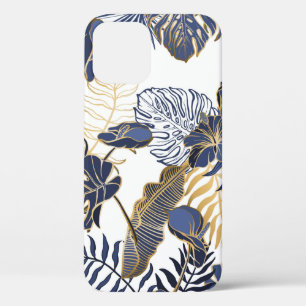Seamless pattern with exotic tropical leaves. Palm iPhone 12 Case