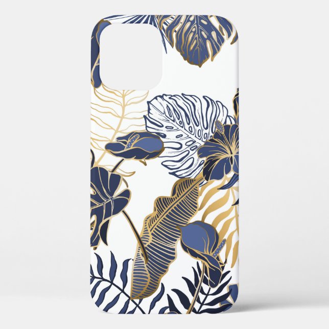 Seamless pattern with exotic tropical leaves. Palm Case-Mate iPhone Case (Back)