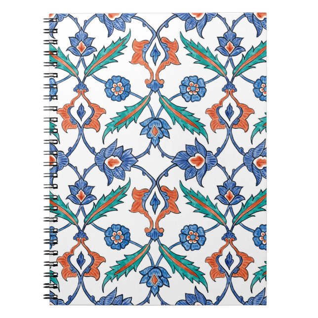 Seamless pattern with floral ornament imitating me notebook (Front)