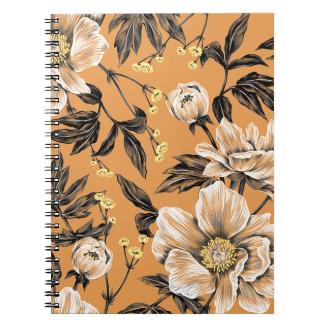 Seamless pattern with flowers.art,floral,pattern,c notebook (Front)