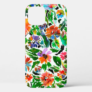 Seamless pattern with flowers iPhone 12 case