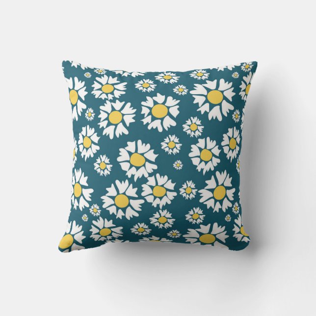  Seamless pattern with flowers Cushion (Back)