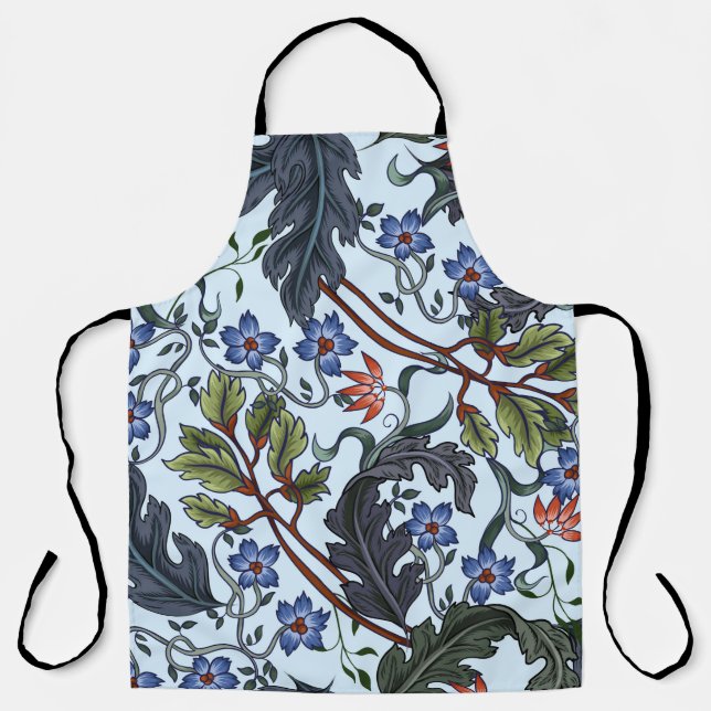 Seamless pattern with flowers in art deco style. M Apron (Front)
