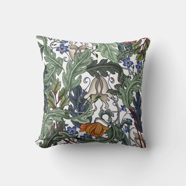 Seamless pattern with flowers in art deco style. M Cushion (Front)