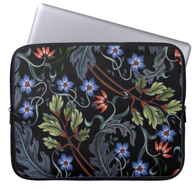 Seamless pattern with flowers in art deco style. M Laptop Sleeve (Front)