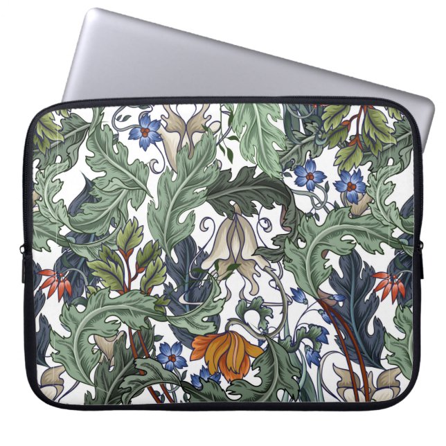Seamless pattern with flowers in art deco style. M Laptop Sleeve (Front)