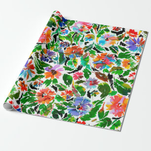 Seamless pattern with flowers wrapping paper