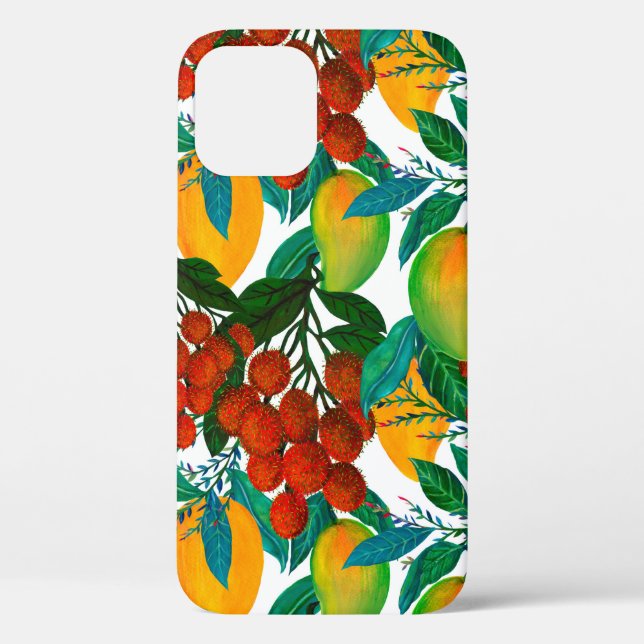 Seamless pattern with fresh bright exotic mango ra Case-Mate iPhone case (Back)