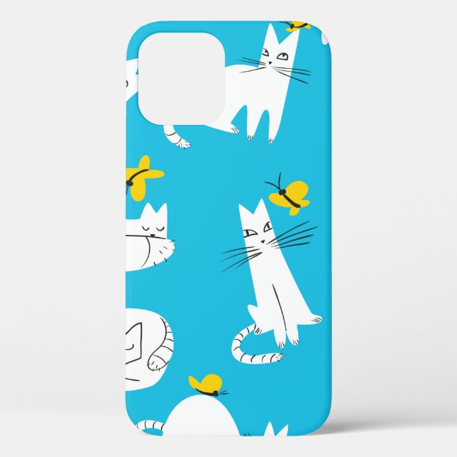 Seamless pattern with funny cats playing with butt Case-Mate iPhone case (Back)