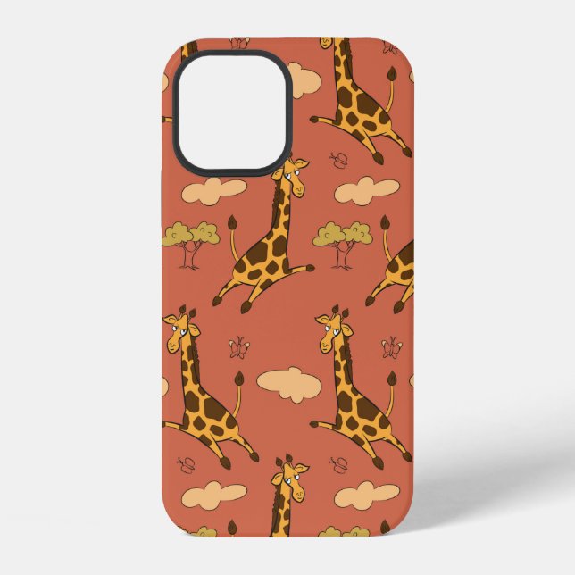 Seamless pattern with giraffes iPhone case (Back)