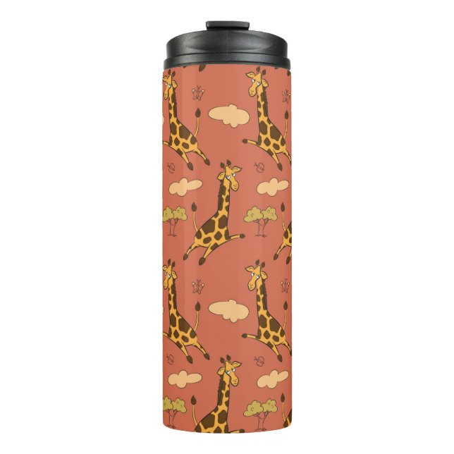 Seamless pattern with giraffes thermal tumbler (Front)