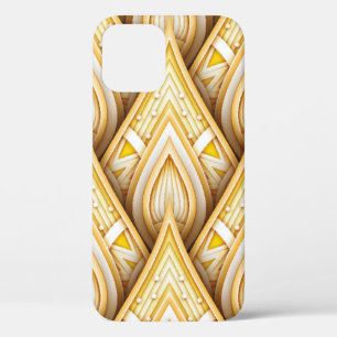 Seamless Pattern with Gold Ethnic Motifs. Endless iPhone 12 Case