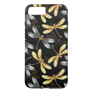 Seamless Pattern with Golden Dragonflies Case-Mate iPhone Case