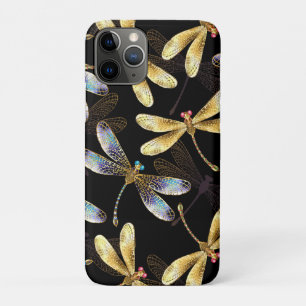 Seamless Pattern with Golden Dragonflies Case-Mate iPhone Case