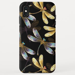 Seamless Pattern with Golden Dragonflies Case-Mate iPhone Case
