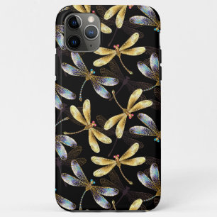 Seamless Pattern with Golden Dragonflies Case-Mate iPhone Case