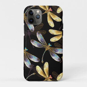Seamless Pattern with Golden Dragonflies Case-Mate iPhone Case