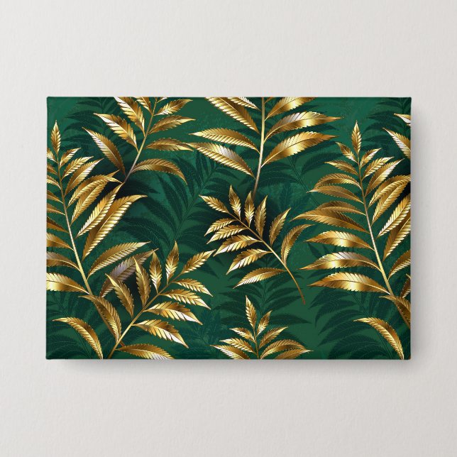 Seamless pattern with golden ferns (Front)
