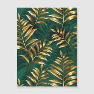 Seamless pattern with golden ferns