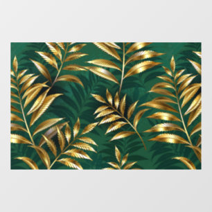 Seamless pattern with golden ferns