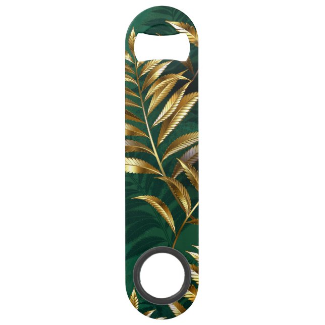 Seamless pattern with golden ferns (Front)