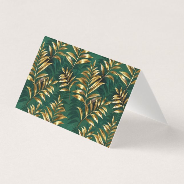 Seamless pattern with golden ferns (Front)