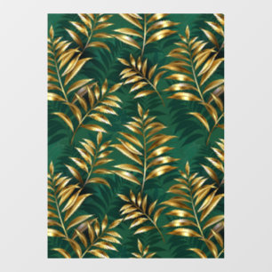 Seamless pattern with golden ferns