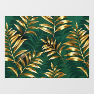 Seamless pattern with golden ferns
