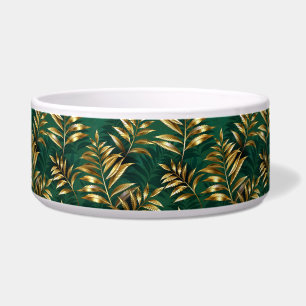 Seamless pattern with golden ferns